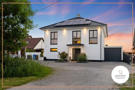 **Neuwertiges Traumhaus in Rehling*Designküche & Kamin*West-Terrasse & idyllische Gartenoase**, 86508 Rehling, Einfamilienhaus