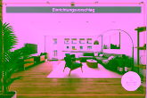 Wohnbereich_Einrichtungsvorschlag_K-15JF - **Moderne 4-Zimmer-Etagenwohnung mit West-Balkon & Top Verkehrsanbindung*TG-Stellplatz optional**